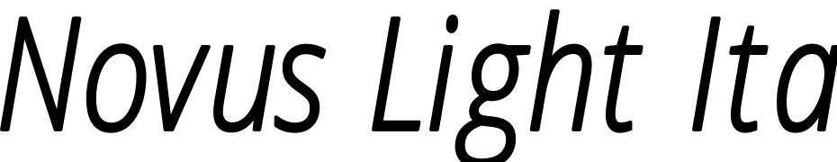 Novus Light Italic Yazı tipi ücretsiz indir